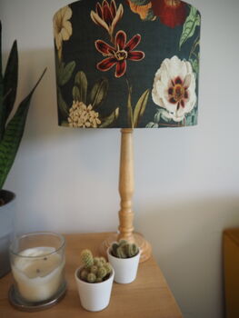 Dark Green Exotic Floral Lampshade, 5 of 10