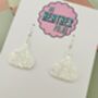 Garlic Clove Glitter Resin Earrings, thumbnail 3 of 4