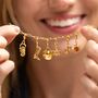 18ct Gold Oval Link Charm Collector Bracelet, thumbnail 3 of 4