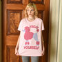 Treat Yourself Poodle Women's Slogan T Shirt, thumbnail 3 of 5