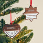 Personalised Scandi Walnut Wood Christmas Bauble, thumbnail 2 of 4
