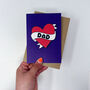 Father's Day Card 'Dad' Tattoo Style, thumbnail 2 of 5