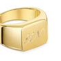 Rectangular Signet Ring 18 K Gold Plated Solid Silver, thumbnail 5 of 6