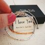 Morse Code 'I Love You' Bracelet, thumbnail 1 of 9