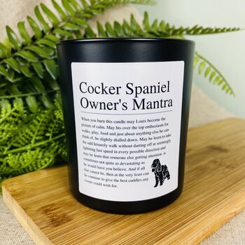 Fun Personalised Cocker Spaniel Dog Owner's Candle, 4 of 11