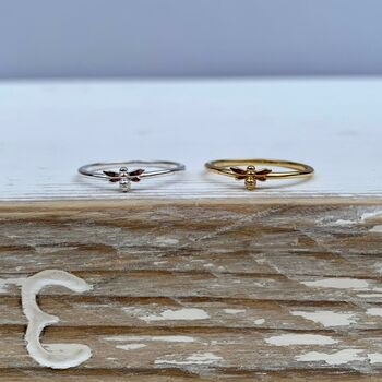 Baby Bee Ring In Gold Or Silver, 4 of 6