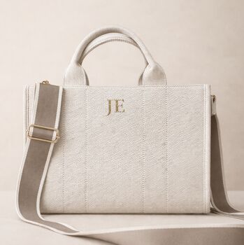 Personalised Sorrento Canvas Structured Cross Body Bag, 2 of 6