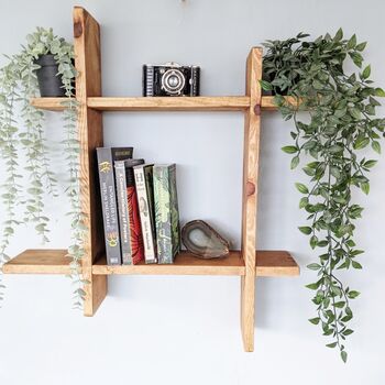 Wooden Wall Mounted Plant, Book Shelf, 4 of 4