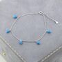 Sterling Silver Blue Turquoise Bracelet, thumbnail 4 of 10