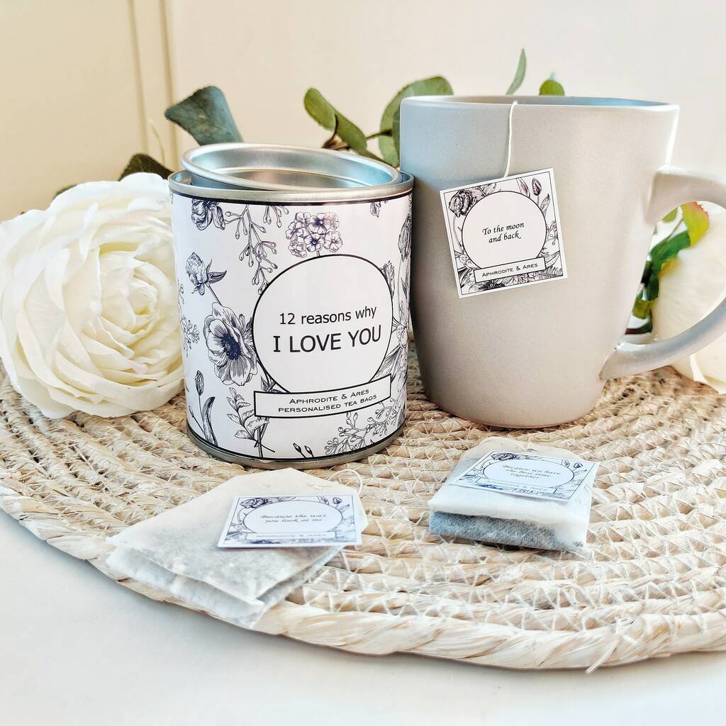 12 Reasons Why I Love You Personalised Tea Gift Set, 1 of 4