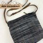 Fair Trade Woven Cotton Leather Cross Body Bag Purse, thumbnail 1 of 11