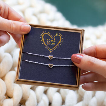 'Soul Sisters' Friendship Heart Bracelet Set, 3 of 8