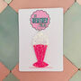 Pink Retro Milkshake Glitter Resin Christmas Decoration, thumbnail 1 of 4