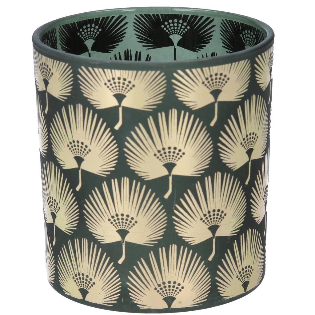 Green And Gold Art Deco Design Tea Light Holder By The Contemporary