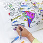 World Map Pillowcase Kit + 10 Pens, Colour In And Learn, thumbnail 2 of 8