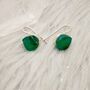 Green Onyx Sterling Silver Earrings, thumbnail 3 of 8