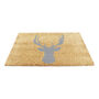 Country Home Stag Head Grey Print Doormat, thumbnail 4 of 4