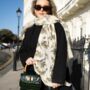 Festive Finch Print Scarf In Personalised Gift Box, thumbnail 1 of 4