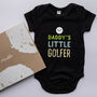 Organic Cotton Daddy’s Little Golfer Baby Onesie, thumbnail 1 of 6