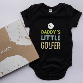 Organic Cotton Daddy’s Little Golfer Baby Onesie, 3 of 6