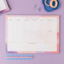 A4 Weekly Planner Pad Pink, thumbnail 1 of 3