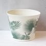 Hand Thrown Porcelain Palm Design Indoor Plant Pot, thumbnail 4 of 6