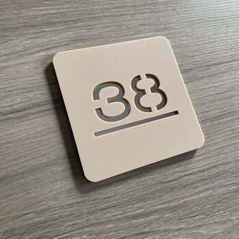 Stylish Laser Cut Square House Number, 7 of 11