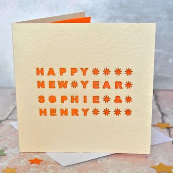 Personalised Happy New Year Laser Cut Card, 2 of 2