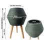 Large Composite Blue Grey Planter With Stand, thumbnail 7 of 8