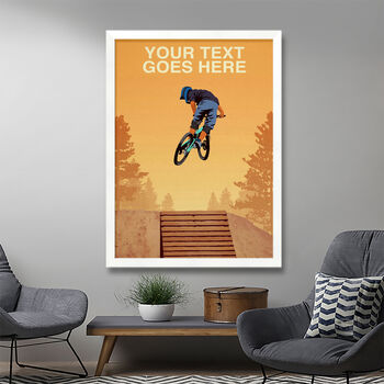 Personalised Sunset Mountain Bike Poster, 3 of 7
