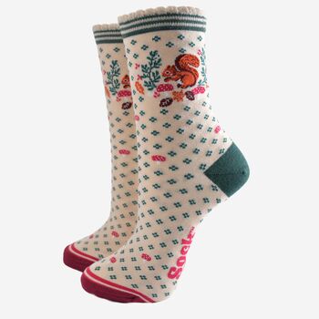 Women's Bamboo Socks Gift Box Pheasant And Squirrel, 4 of 4