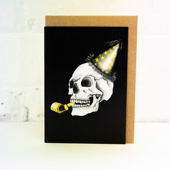 Party Skull Gothic Birthday Card, 3 of 7