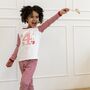 Girls Personalised Red Strawberry Birthday Pyjamas, thumbnail 4 of 12