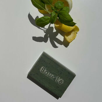 Basil And Lemon Rind Natural Exfoliating Soap Bar, 4 of 5