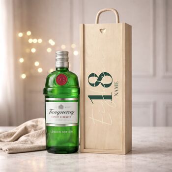 Personalised 18th Birthday Gin Gift Set With Custom Lid, 4 of 11