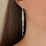 Sterling Silver Cascading Chain Drops Dangly Earrings, thumbnail 1 of 4