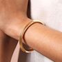 Thin Chunky Open Torque Bangle In Gold, thumbnail 2 of 4