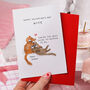 Cute Cat Valentine Card For Wife, thumbnail 3 of 5