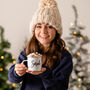 Personalised Winter Knitted Hat And Enamel Mug, thumbnail 3 of 3