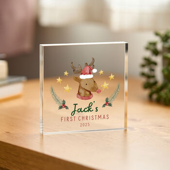 Baby’s First Christmas Gift Acrylic Block, 2 of 4