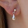 Sterling Silver Teardrop Earrings, thumbnail 2 of 6