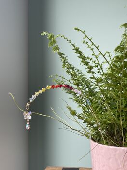Rainbow Crystal Plant Stake With Swarovski Butterfly Suncatcher, 7 of 8