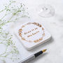 Personalised Bride To Be Floral Coaster, thumbnail 2 of 3