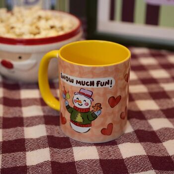Snow Much Fun Mug – Cute Christmas Snowman Cup, 5 of 5