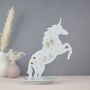 Personalised Unicorn Earring Stand Grey, thumbnail 1 of 7