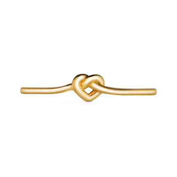 Love Knot Heart Ring 9ct Solid Gold, 5 of 6