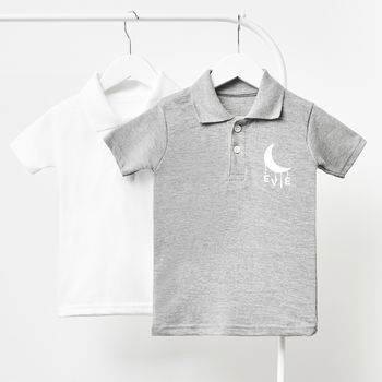 Little Moon Personalised Children's Polo Shirt, 2 of 5