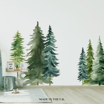 Forest Trees Textile Wall Stickers, 3 of 7