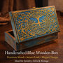 Blue Tree Of Life Engraved Wooden Keepsake Box, thumbnail 7 of 12