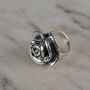 Large Flower Ring In Sterling Silver, thumbnail 3 of 5